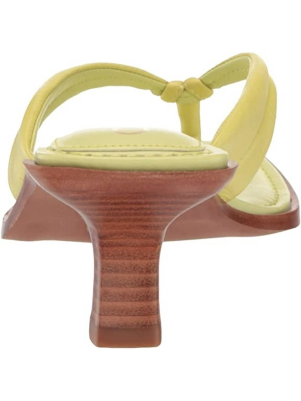 Sam Edelman Daphney Kiwi Leather Thong Lime Green Kitten Heel Mules Sz 9 BNWB - Picture 4 of 8